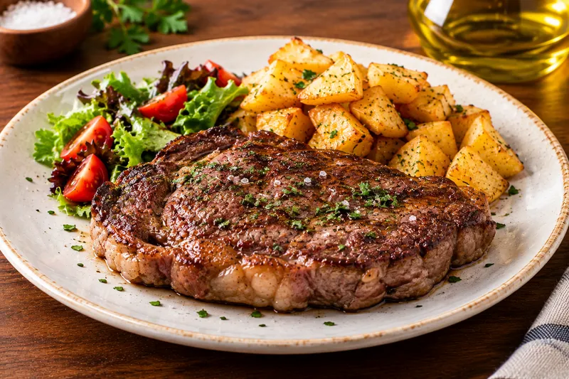 Entrecot a la Plancha con Patatas